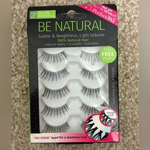 Salon Perfect Be Natural False Lashes NIB - Picture 2 of 3